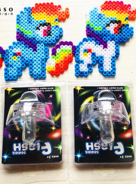 电音乐节发光软奶嘴侧开关kandi蹦迪rave闪光小饰品酒吧气氛道具