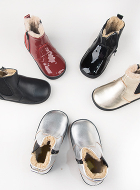 现货正品澳洲old soles儿童真皮毛靴棉靴男女儿童及踝靴秋冬单靴