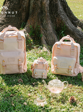 Doughnut甜甜圈背包女双肩包正品初高中大学生电脑大容量书包莫奈