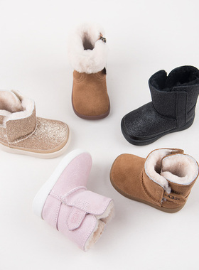 美国采购ugg羊毛保暖亮片加厚保暖雪地靴学步鞋男女防滑童鞋