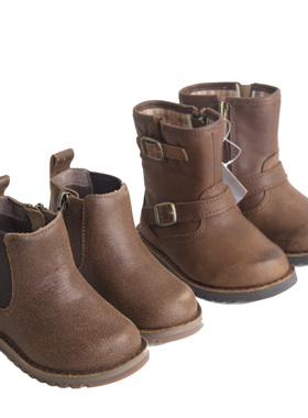 美国Ugg正品HARWELL男女儿童真皮羊毛机车短靴雪地靴现货清仓特价