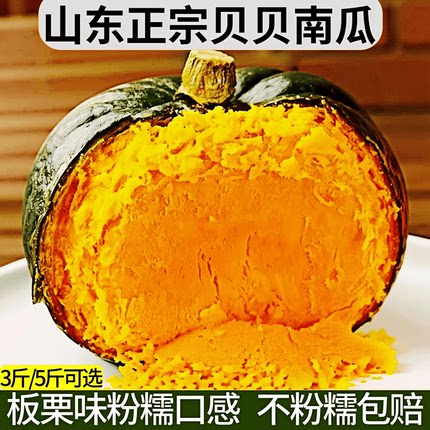 正宗贝贝南瓜板栗味小南瓜正品山东粉糯香甜宝宝辅食代餐新鲜老瓜