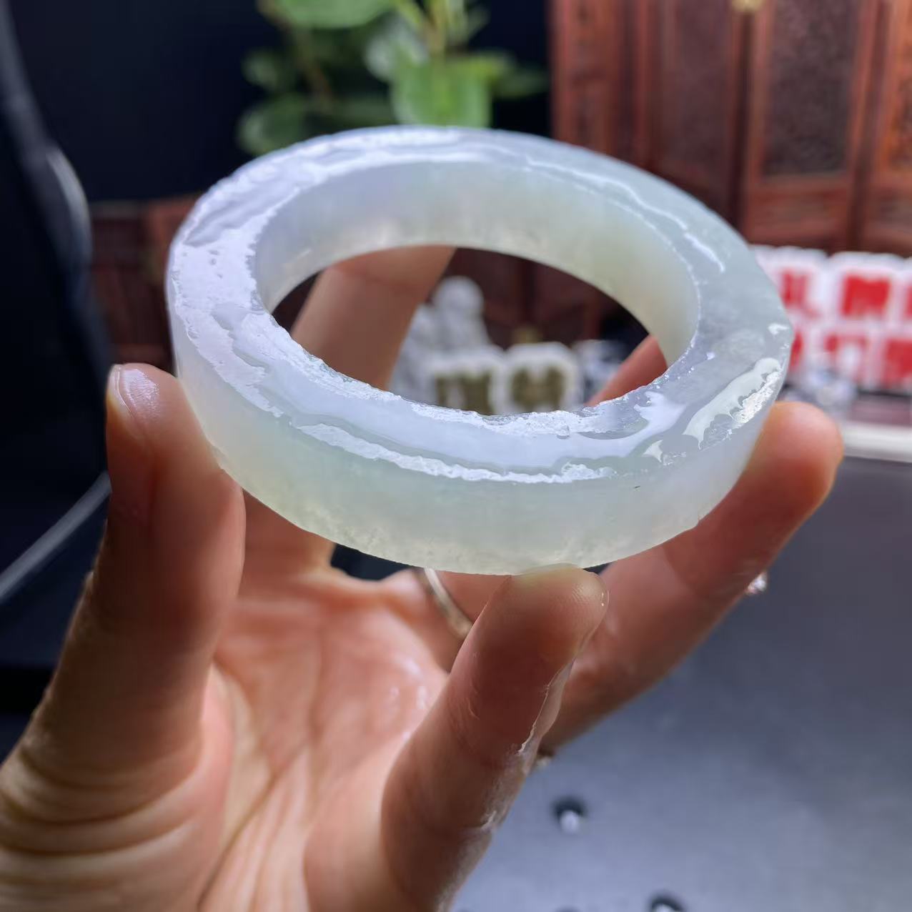 66D25B果敢翡翠 50 缅甸翡翠镯子玉石手镯玉镯定制 私自拍下无效