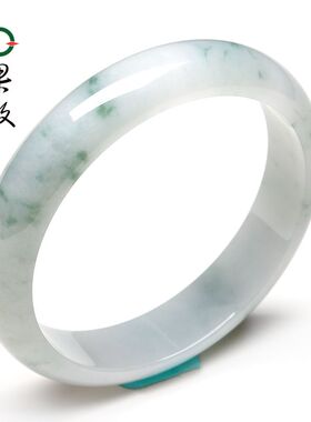 X26962果敢翡翠 58.6飘花翡翠手镯玉镯玉手镯缅甸A货玉石手镯