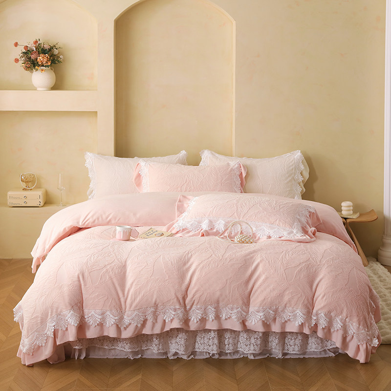 全消光雕花绒240克四件套-金枝玉叶 金枝玉叶系列