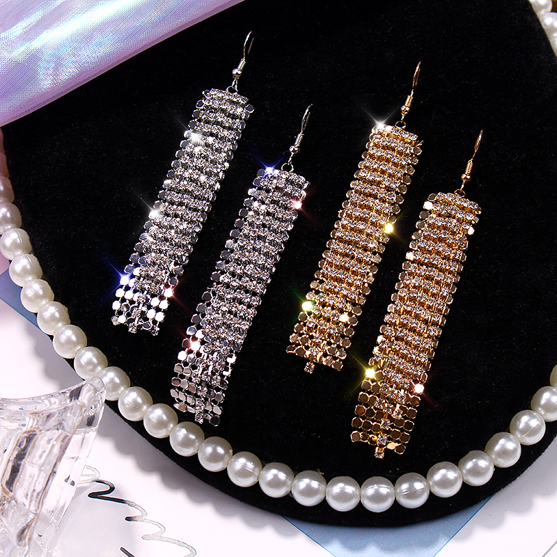 欧美耳环2025新款爆款气质小众设计满钻流苏夸张耳饰女高级感耳坠,饰品/流行首饰/时尚饰品新,耳环,淘宝优惠券,粉丝福利购,淘宝优惠卷