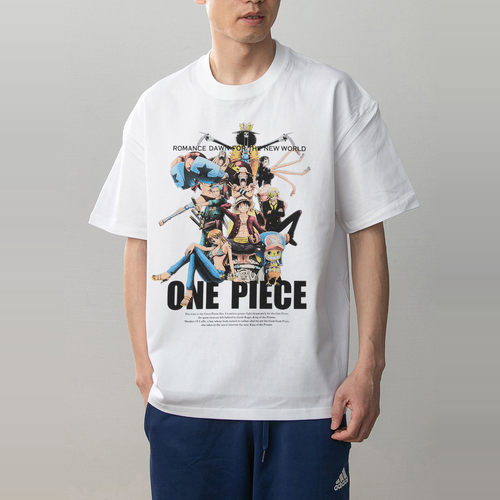 数码直喷透气 ONE PIECE航海王印花夏季情侣装纯棉短袖T恤男女
