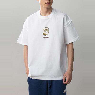 数码直喷透气 可爱小猫咪印花夏季情侣装纯棉短袖T恤男女mofusand