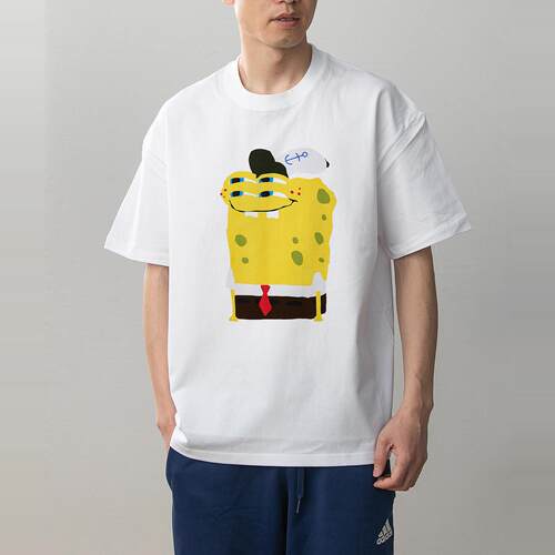数码直喷 SpongeBob SquarePants海绵宝宝派大星短袖T恤男女情侣