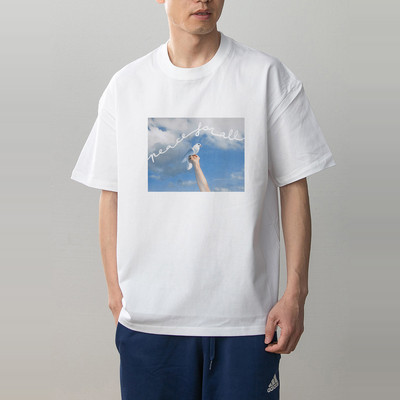 数码直喷 握拳鸽子peace印花夏季情侣装纯棉短袖T恤男女学生体恤