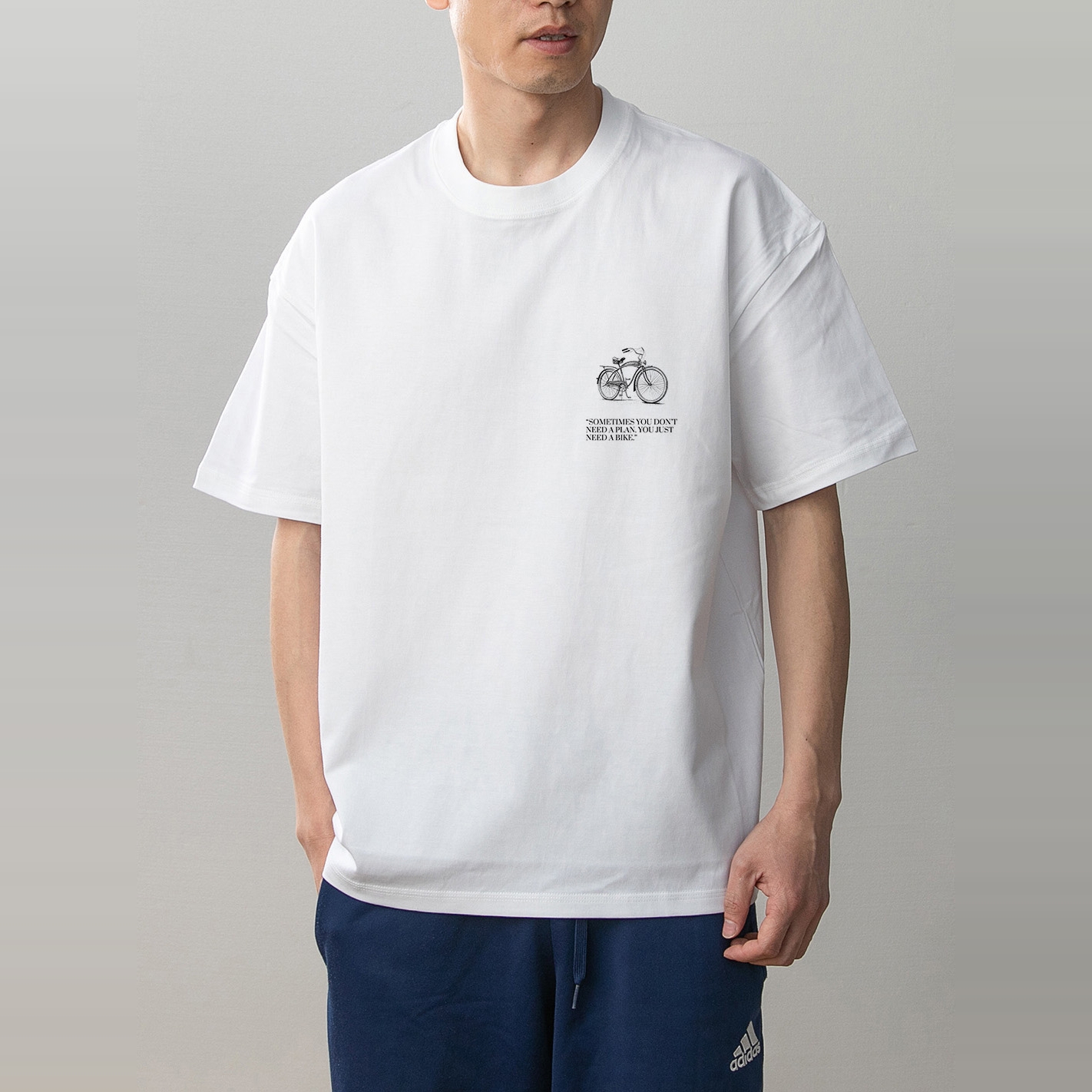 数码直喷透气户外骑行运动自行车印花夏季情侣装纯棉短袖T恤男女