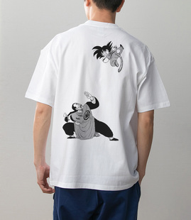 非胶印 动漫七龙珠加林塔大战小悟空圆领印花短袖t恤男杀手桃白白