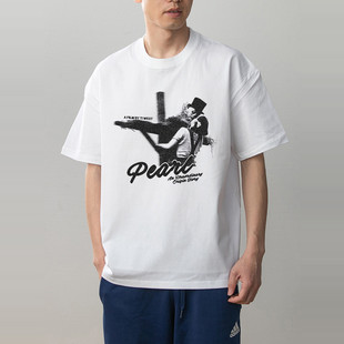 数码直喷 珀尔Pearl电影周边印花夏季情侣装短袖T恤男女学生体恤