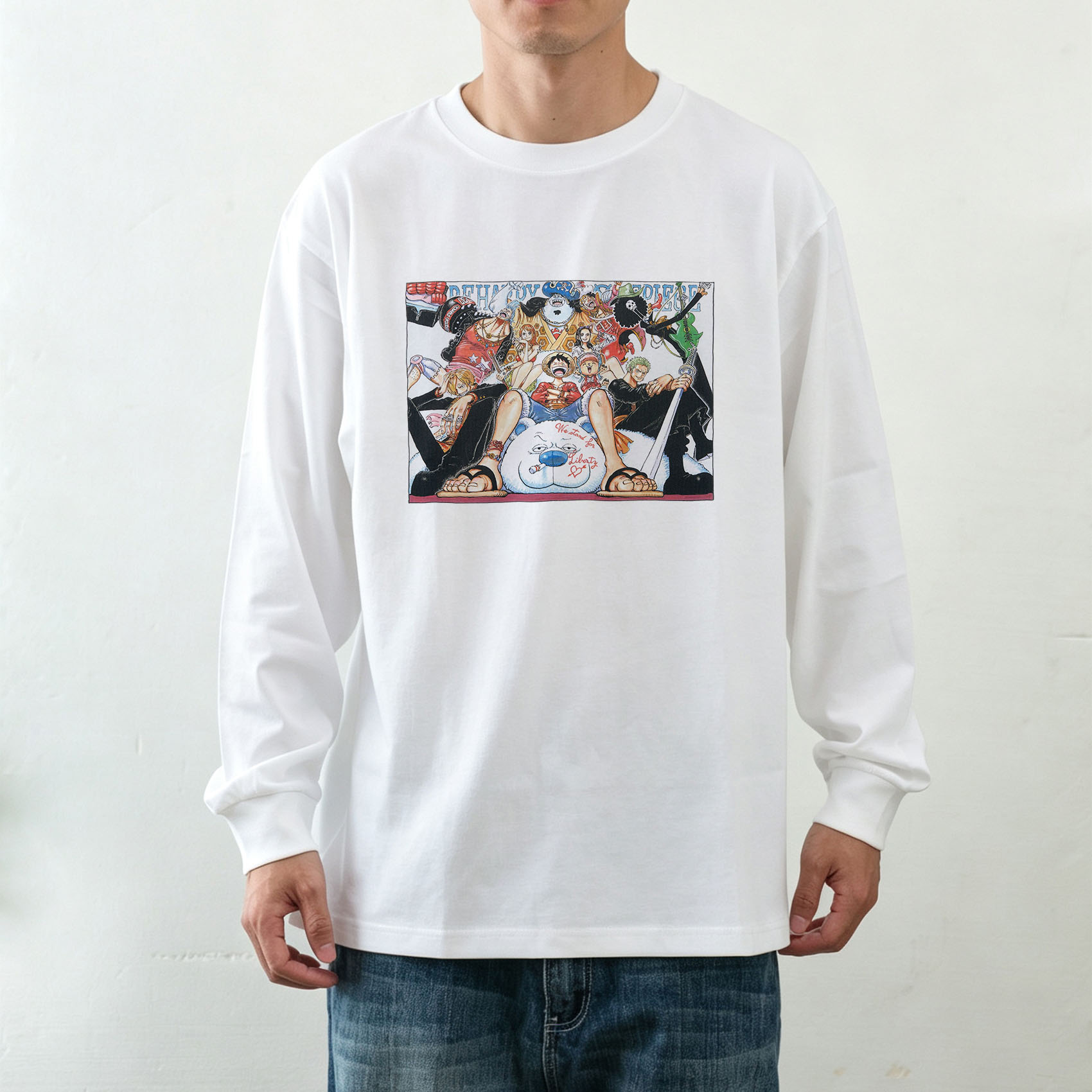 数码直喷 集英社one piece 大码打底衫长袖T恤男女全棉圆领图片