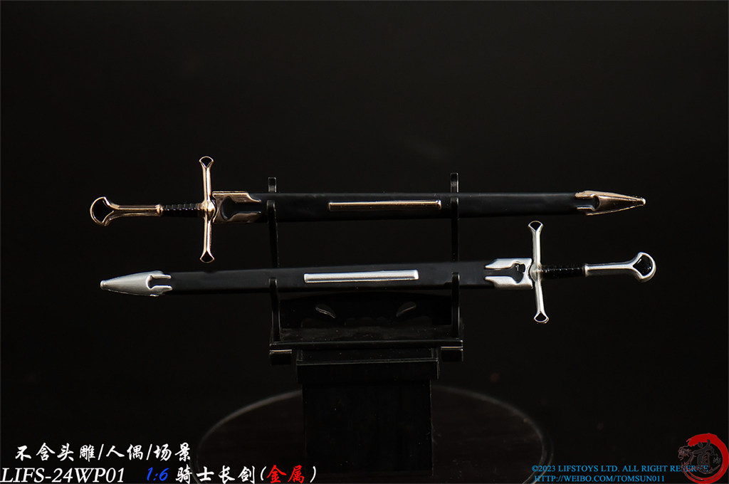 六道工坊lifs24wp01 1/6可动兵人金属中世纪骑士剑大剑长剑西洋剑