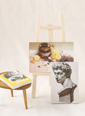 娃娃屋dollhouse微缩美术画架素描画艺术迷你模型1:12分ob11画板