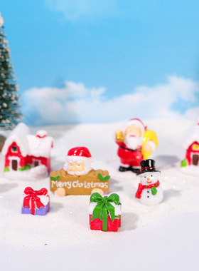 树脂装饰卡通微景观雪景