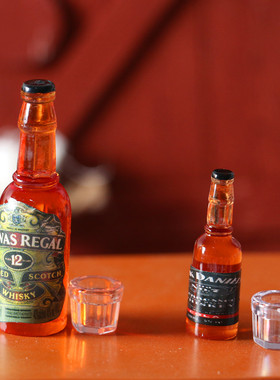 树脂娃娃屋仿真酒瓶饮料