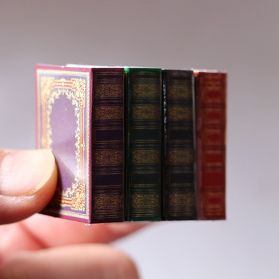 古典风翻页袖珍有字bjd娃娃屋