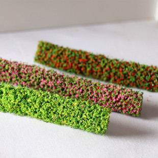 Dollhouse娃娃屋迷你花园场景花坛灌木丛 仿真花圃户外微缩模型