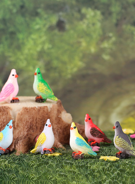 笑舍居树脂卡通多彩小鸟