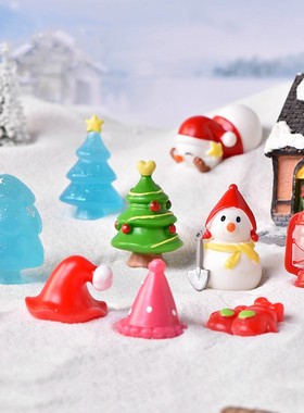 圣诞装饰小配件摆件雪人圣诞帽