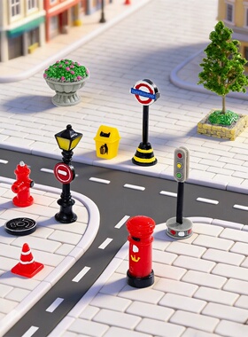 树脂桌面街景装饰小摆件