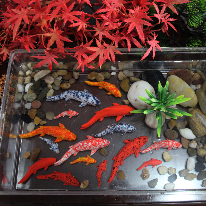 仿真写实锦鲤鲤鱼金鱼微景观摆件水族馆鱼缸造景DIY配件小鱼装饰