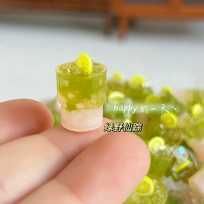 娃娃屋微缩模型饮品装饰小摆件Ob11配件迷你仿真冰块鸡尾酒饮料
