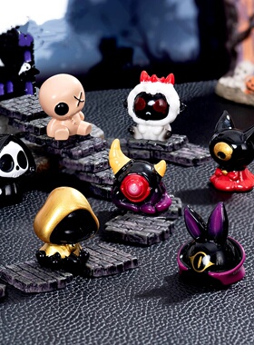 微景观创意万圣节摆件死神恶魔猫巫师手办diy恐怖桌面装饰品配件