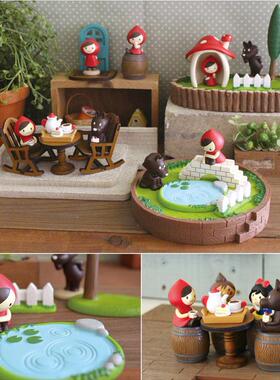 decole小红帽大灰狼匹诺曹摆件