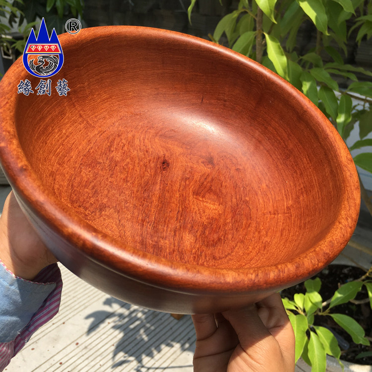红木缅甸花梨木木质木碗天然整木
