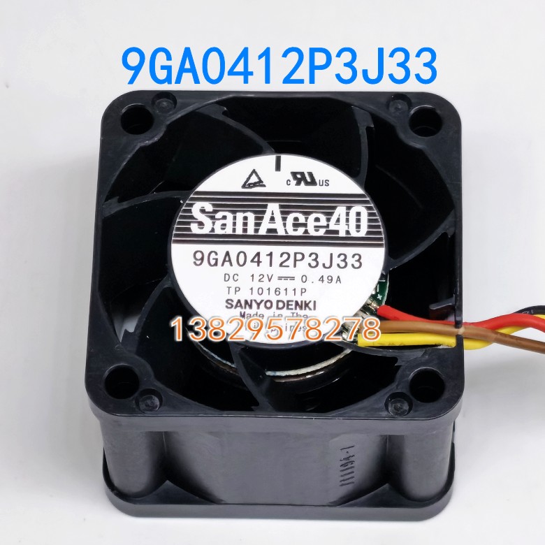 SANYO/三洋  9GA0412P3J331 DC12V 0.49A SANYO DENKI 402 40风扇