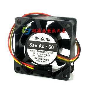 DC24V 6025 0.24A 三洋SANYO 大风量变频器风扇 原装 109R0624J401