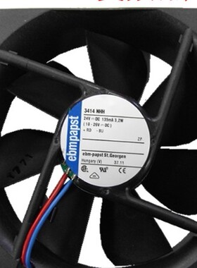 原装正品 德国 ebmpapst TYP 3414NHH DC24V 3.2W 2线变频器风扇