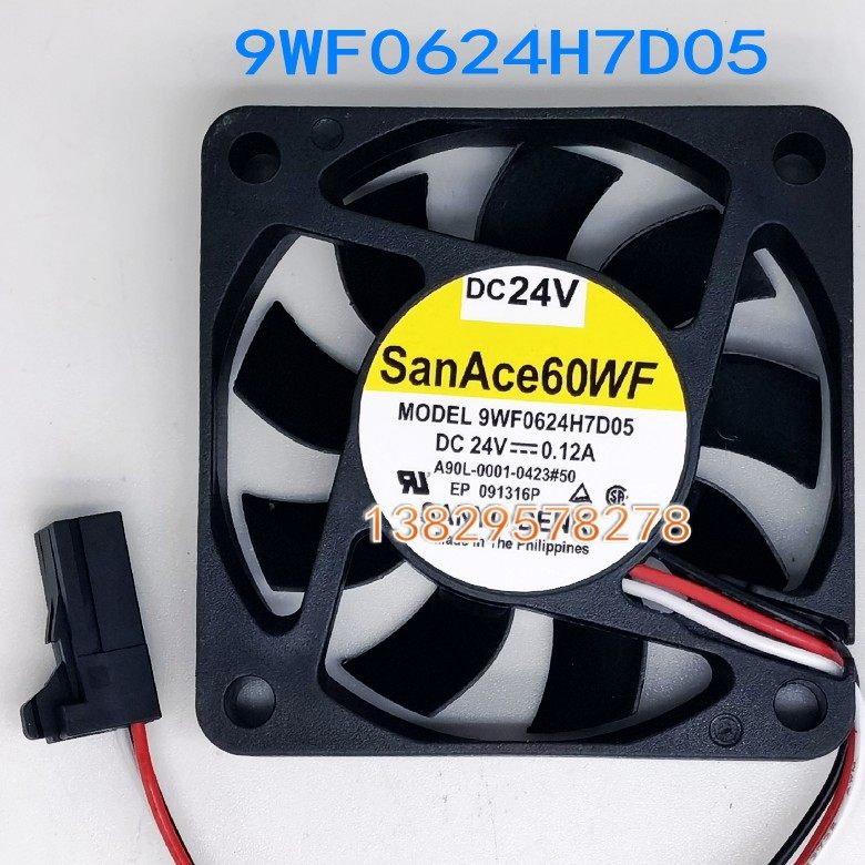 原装日本三洋SANYO 9WF0624H7D05 6015 DC24V 0.12A发那科风扇