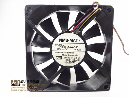 原装NMB 3106KL-04W-B86 8015 12V 0.5A PWM温控自动控速散热风扇