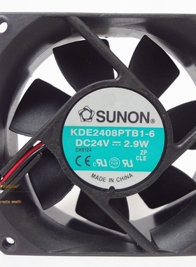 建准 SUNON 8025 24V 2.9W KDE2408PTB1-6 变频器工控机散热风扇
