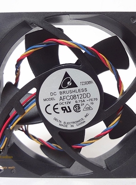 台达8020 双滚珠 12v 0.75A 双滚珠 4针PWM调速 8cm CPU 机箱风扇