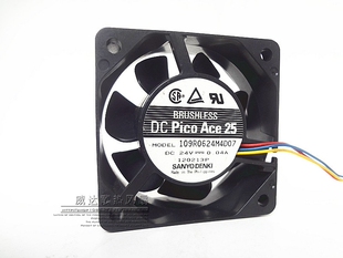 6CM6厘米 三洋109R0624M4D07 24V 0.04A 变频器静音散热风扇 6025