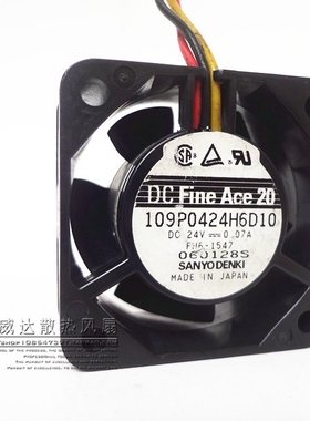 三洋 109P0424H6D10 4厘米 4020 24V 0.07A 变频器工控机散热风扇