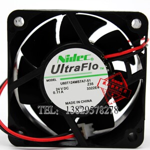 原装日本NIDEC U60T24MS7A7-51 6025 6CM 24V 0.11A 静音变频风扇