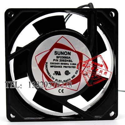 SUNON SF23092A 2092HSL 9225 220V 散热风扇 交流风机 机箱风扇