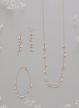 【现货】日本制temtem 14KGF 14K包金淡水珍珠耳环简约文青饰品