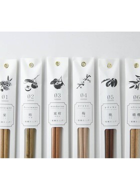 【现货】日本制进口 TETOCA果树家用实木原木筷子 成人儿童筷子