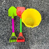 沙滩玩具套装 铲子 桶地摊儿童玩具沙滩童3件套玩沙玩雪道具模型