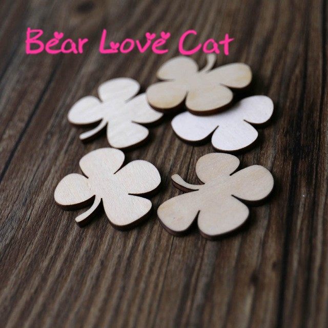 50个幸运四叶草木制吊牌 创意空白手写祈福卡 礼品标签牌DIY木牌,家居饰品,装饰挂牌,淘宝优惠券,粉丝福利购,淘宝优惠卷