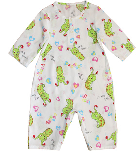 绵绸睡衣套装 人造棉婴儿爬爬衣 连体衣 哈衣 宝宝衣 摁扣可开档