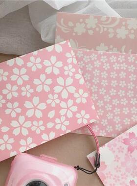 SAN 氛围感浪漫粉色系樱花信封西式120G卡片收纳礼物包装4款