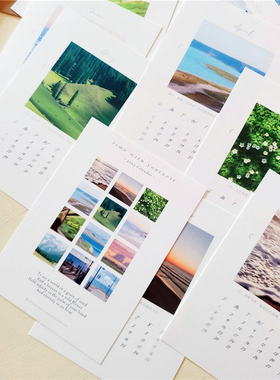 SAN 2026月历卡片装日历明信片桌面装饰台历14张礼物来图12张定制